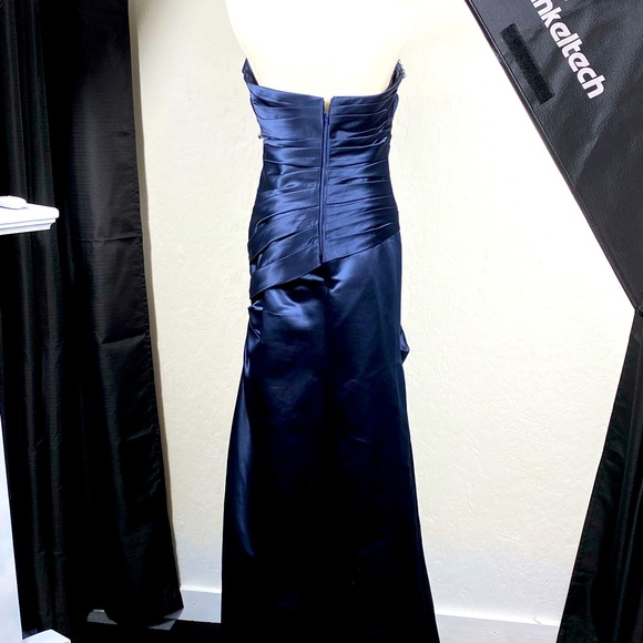 Bill Levkoff size 8 cocktail/long Prom dress blue - Picture 7 of 9